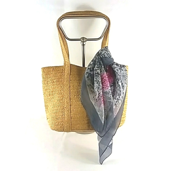 DRAPER JAMES CLASSIC WOVEN STRAW TOTE SOFT LARGE BEACH MARKET DAY TRIPPER - Picture 2 of 11